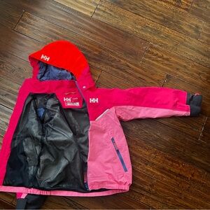 Helly Hansen Kids' Vibrant Pink and Red Raincoat